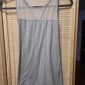 Athleta Gray Mesh Tank Top